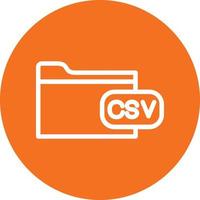 conception d'icône de vecteur de fichier csv