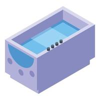 vecteur isométrique d'icône de bain de chien à bulles. animal de compagnie
