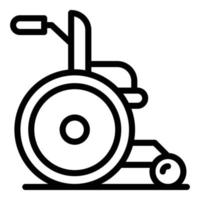 vecteur de contour d'icône de fauteuil roulant. personne handicapée