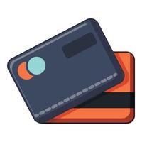 icône de cartes de crédit, style cartoon vecteur