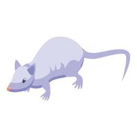 vecteur isométrique d'icône de souris de laboratoire. rat