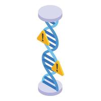 vecteur isométrique d'icône d'adn de syndrome vers le bas. caractère handicapé