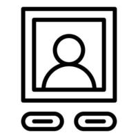 vecteur de contour d'icône d'avatar d'utilisateur. registre en ligne
