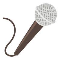 icône de microphone, style cartoon vecteur