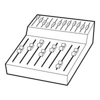 icône d'égaliseur, style de contour vecteur