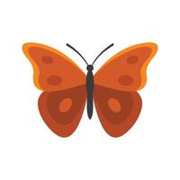 papillon insecte avec icône de grandes ailes, style plat vecteur