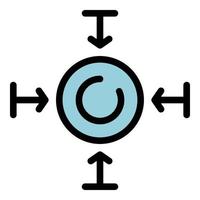 vecteur de contour de couleur d'icône d'actualisation de soi