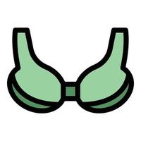 vecteur de contour de couleur d'icône de soutien-gorge féminin