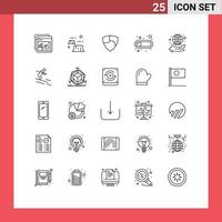 25 icônes créatives signes et symboles modernes de destruction de bouton à bascule hors éléments de conception vectoriels modifiables crypto vecteur