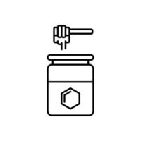 icône de pot de miel vecteur