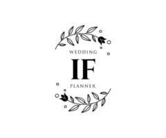 si initiales lettre mariage monogramme logos collection, modèles minimalistes et floraux modernes dessinés à la main pour cartes d'invitation, réservez la date, identité élégante pour restaurant, boutique, café en image vectorielle vecteur