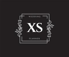 logo féminin initial xs. utilisable pour les logos nature, salon, spa, cosmétique et beauté. élément de modèle de conception de logo vectoriel plat.