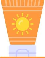 conception d'icône créative de crème solaire vecteur