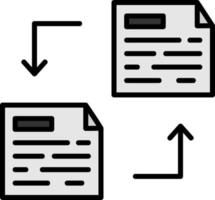 conception d'icône créative de transfert de fichier vecteur