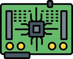 conception d'icône créative de carte de circuit imprimé vecteur