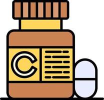 conception d'icônes créatives de vitamines vecteur