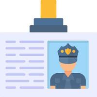 conception d'icône créative de carte de police vecteur