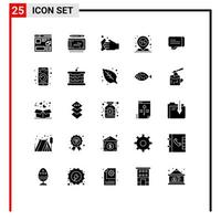 pack de glyphes solides de 25 symboles universels d'emplacement de broche wacom discount wash éléments de conception vectoriels modifiables vecteur