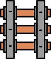 conception d'icônes créatives de voies ferrées vecteur