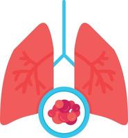 conception d'icône créative de cancer du poumon vecteur