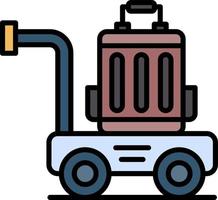 conception d'icône créative de chariot à bagages vecteur