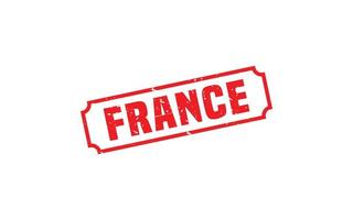 Caoutchouc de timbre de France avec style grunge sur fond blanc vecteur