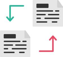 conception d'icône créative de transfert de fichier vecteur