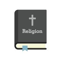 icône de livre de religion vecteur isolé plat