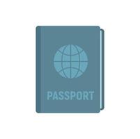 icône de passeport international vecteur isolé plat