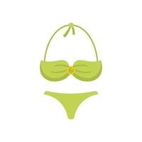 bikini, maillot de bain, icône, plat, isolé, vecteur