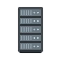 icône de serveur cloud de stockage de données vecteur isolé plat