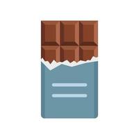 icône de barre de chocolat de boutique hors taxes vecteur isolé plat