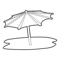 icône de parapluie de plage, style 3d isométrique vecteur