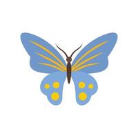 icône papillon classique vecteur isolé plat