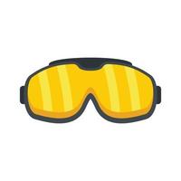 icône de lunettes de soleil de protection uv plat vecteur isolé