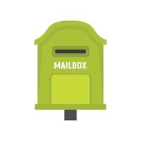 icône de boîte aux lettres de livraison vecteur isolé plat