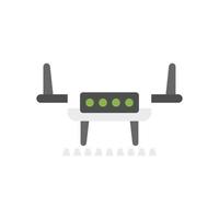 icône de drone fermier vecteur isolé plat