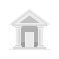 icône de bâtiment de banque suisse vecteur isolé plat
