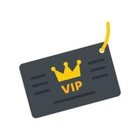 icône de carte de fidélité vip vecteur isolé plat