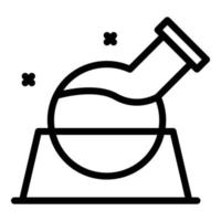 vecteur de contour d'icône de test de chimie. recherche en laboratoire