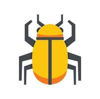or egypte bug icône plat isolé vecteur