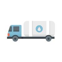 icône de réservoir de camion de lait vecteur isolé plat