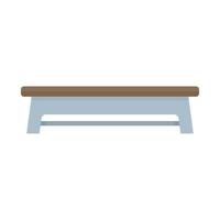 banc, icône, plat, isolé, vecteur