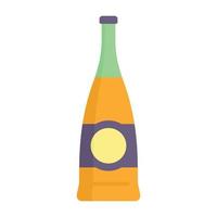 icône de bouteille de soda de supermarché vecteur isolé plat