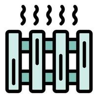 vecteur de contour de couleur d'icône de radiateur chaud