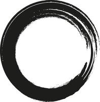 cercles de peinture sur fond blanc. grunge. Cadre. brosser. cercle dessiné avec une brosse à encre. logo d'élément de conception, bannière. cercle abstrait noir. vecteur