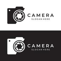 logo d'appareil photo de photographie, obturateur d'appareil photo à objectif, numérique, ligne, professionnel, élégant et moderne. le logo peut être utilisé pour le studio, la photographie et les entreprises. à l'aide de modèles d'édition d'illustrations vectorielles. vecteur