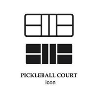 icône de terrain de pickleball. illustration vectorielle isolé sur fond blanc. vecteur