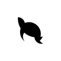 eps10 logo ou icône d'art abstrait dégradé de tortue vecteur noir isolé sur fond blanc. symbole de la mer de tortue dans un style moderne et plat simple pour la conception de votre site Web, votre logo et votre application mobile