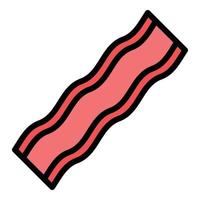 vecteur de contour de couleur icône porc bacon